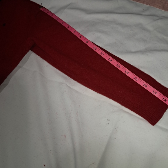 Polo Ralph Lauren Red Lambswool V-Neck Sweater - Picture 5 of 8